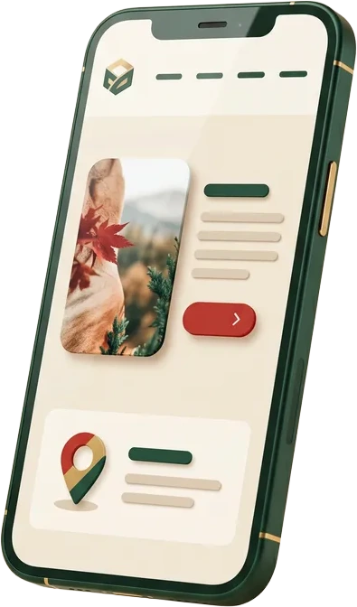 A business page on a phone